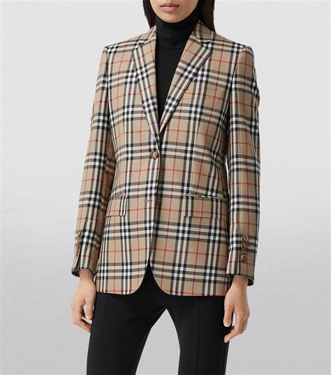 burberry blazer damen|burberry check blazer.